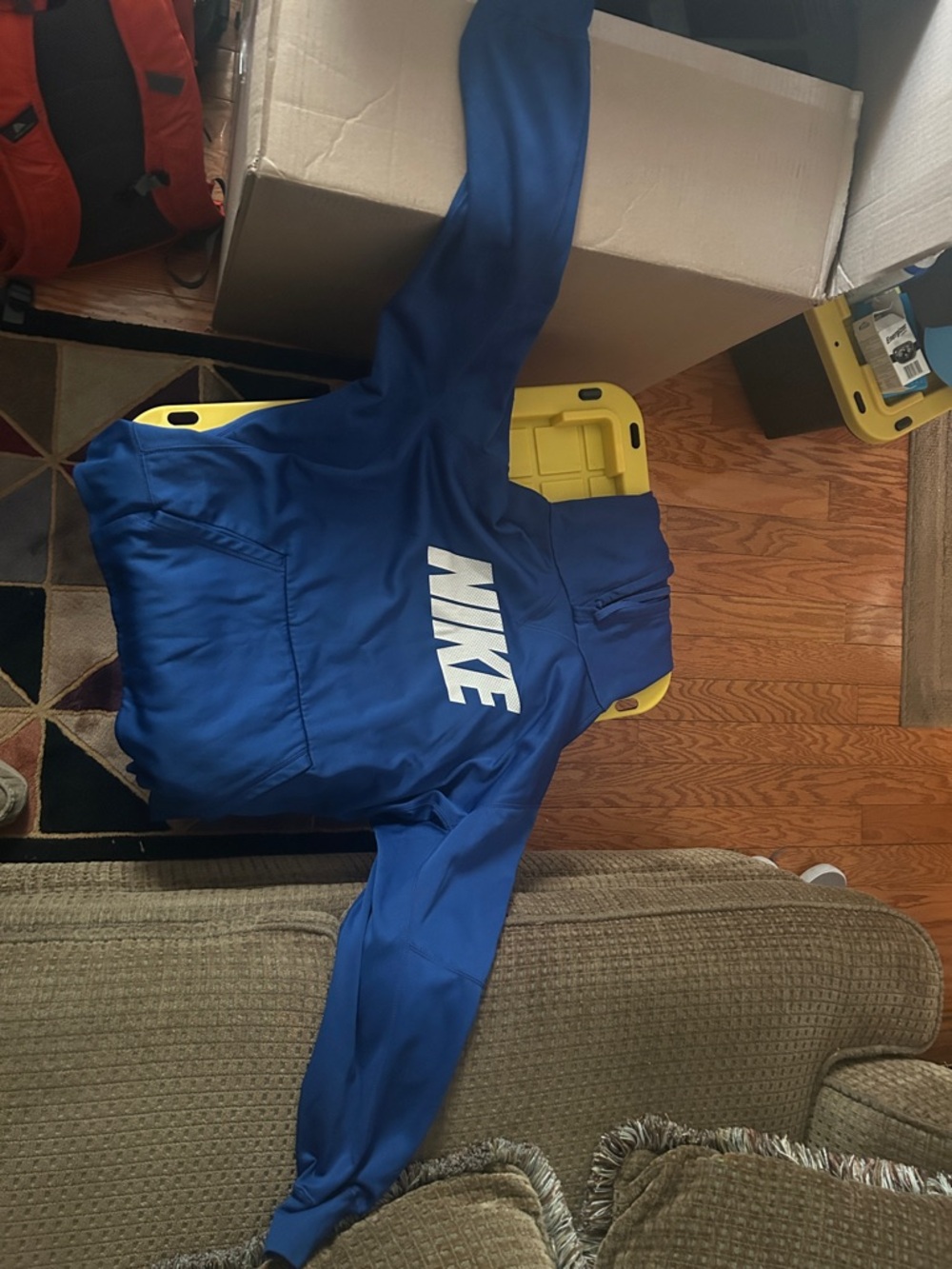 Nike Royal Blue Hoodie with White Logo